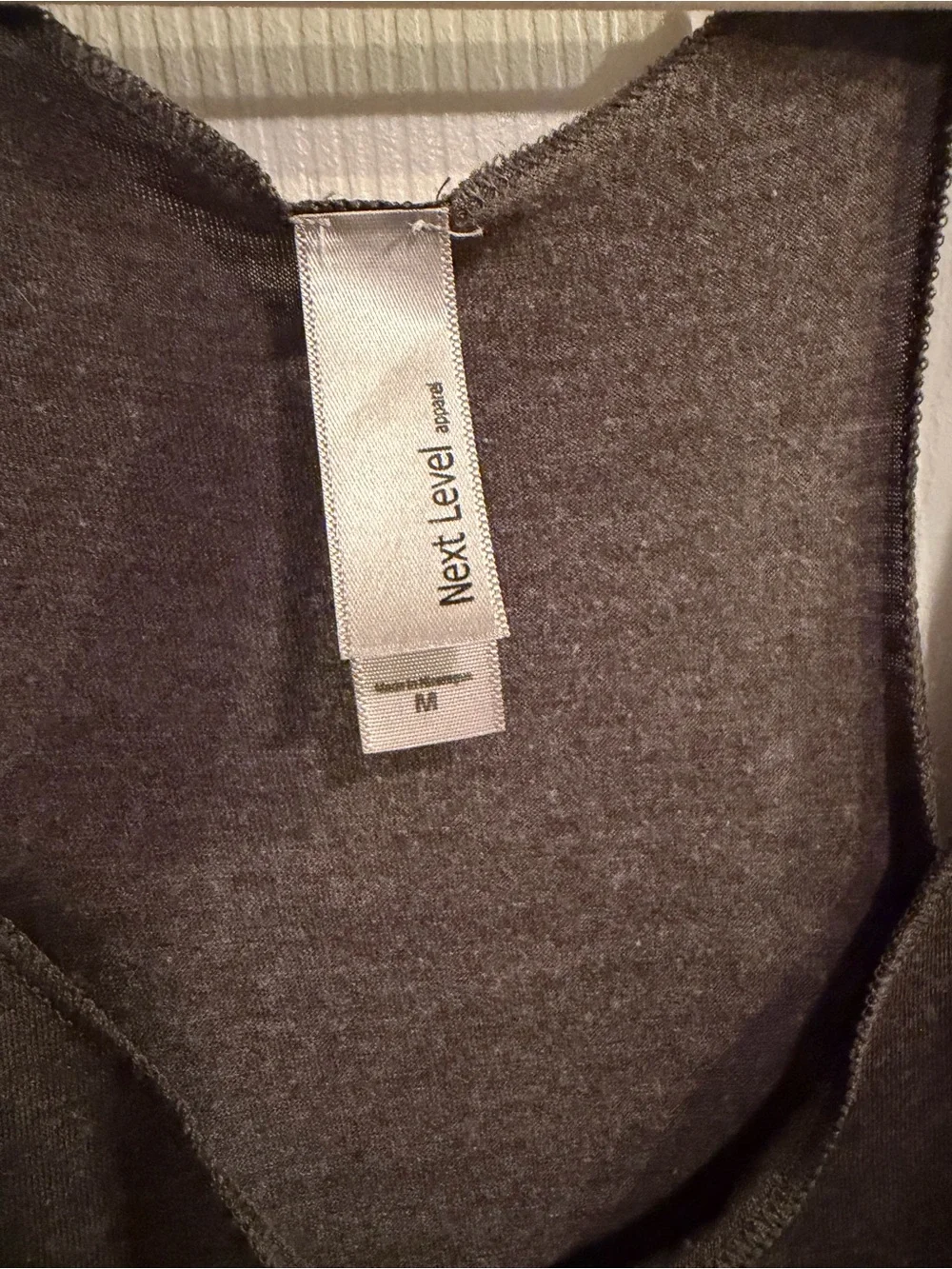 Next Level Apparel Gray Racerback Tank Top - Picture 2 of 3